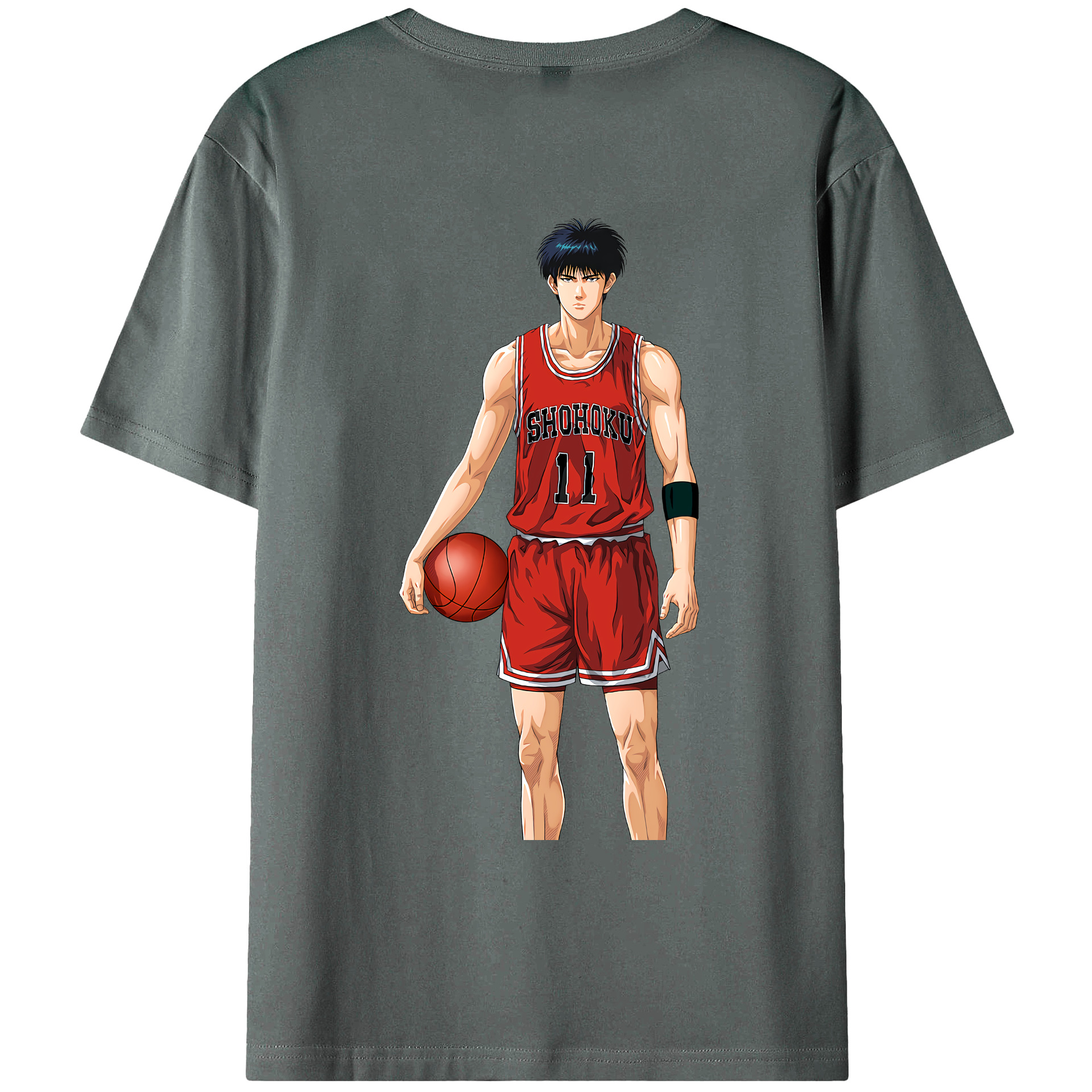 （画像用） SLAM DUNK／スラムダンク 綿100％ メンズ半袖Tシャツ（バックプリント） 通気性